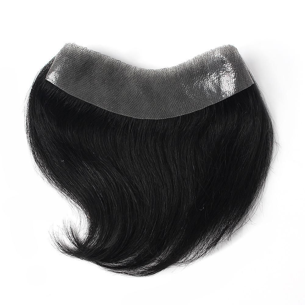 접착식 헤어라인 파셜 헤어피스 접착면 4cm 16x17cm