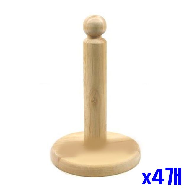 휴지걸이 나무 x4개 스탠드 화장실화장지걸이