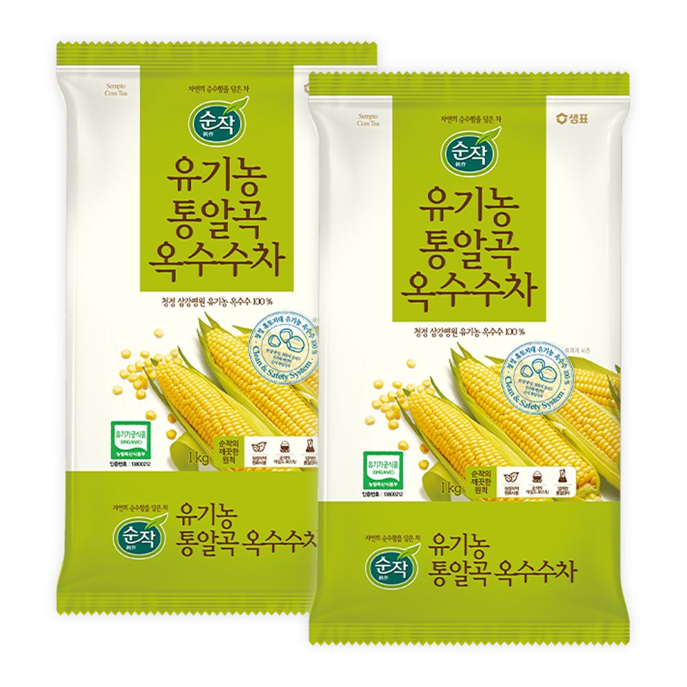 샘표 순작 통알곡 옥수수차 1KG x 2개