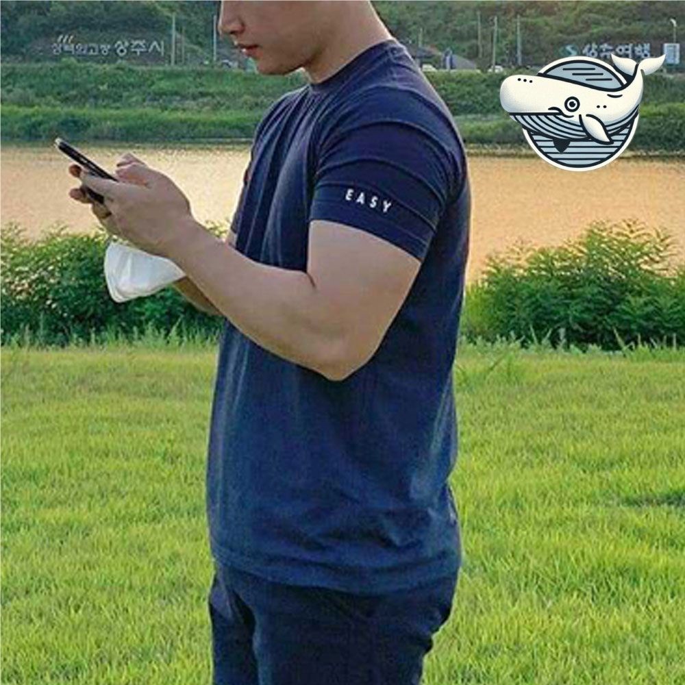 여름 헬스 슬림핏 반팔티 남자 캐주얼 운동티