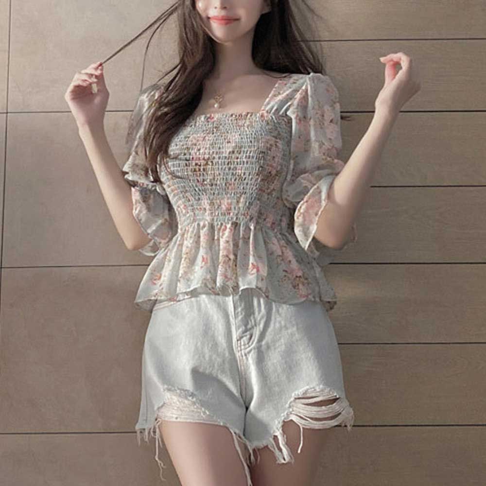 GId 스타일 티 미팅 예쁜 코디 블라우스 핑