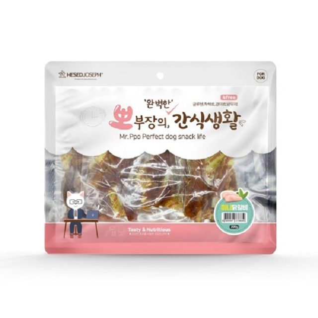 강아지 간식 미니닭갈비 300gX50개 애완견 보양식