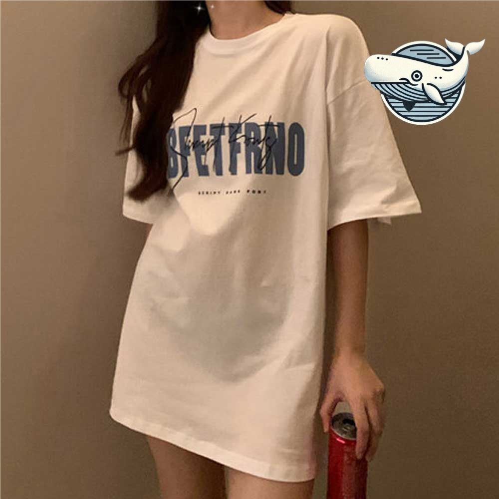 시원한 커플용 프린트 오버핏 반팔 티셔츠 여름
