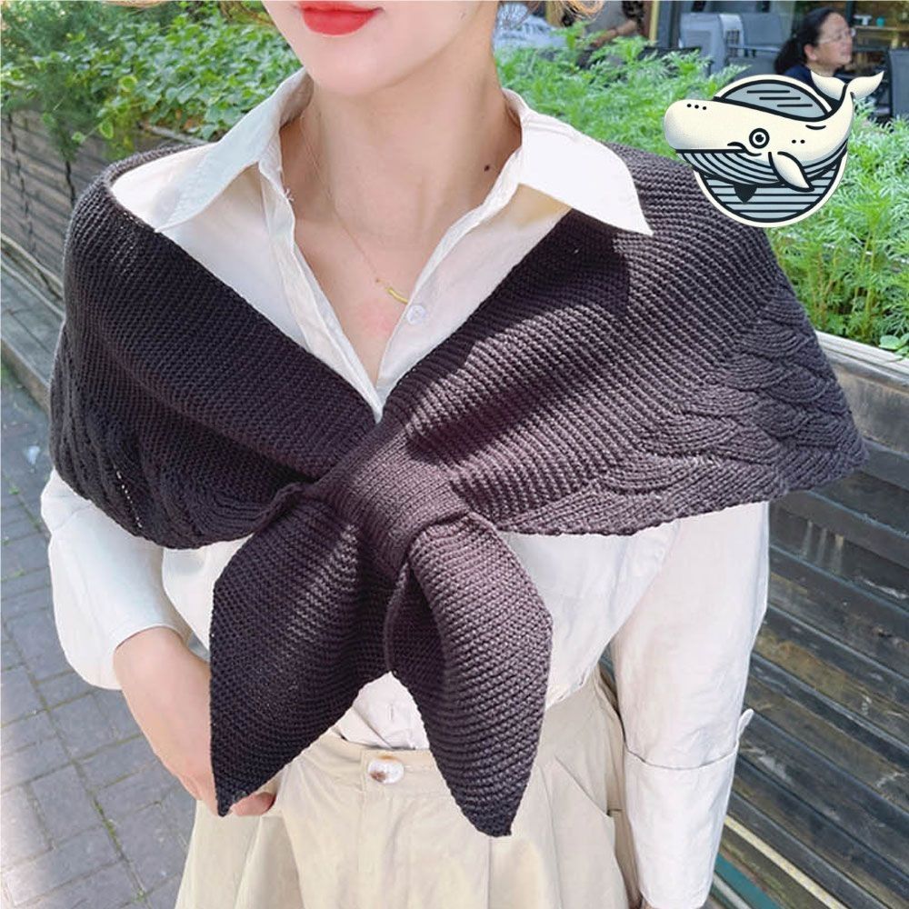 스타일리시 숄더스카프 편안한 블라우스 패션