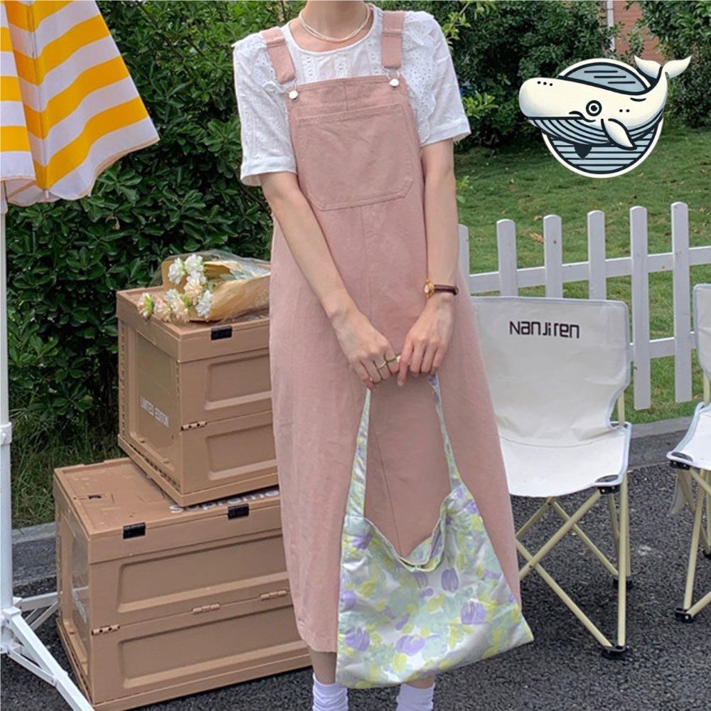 세련된 여름 멜빵 원피스 기장조절 데일리