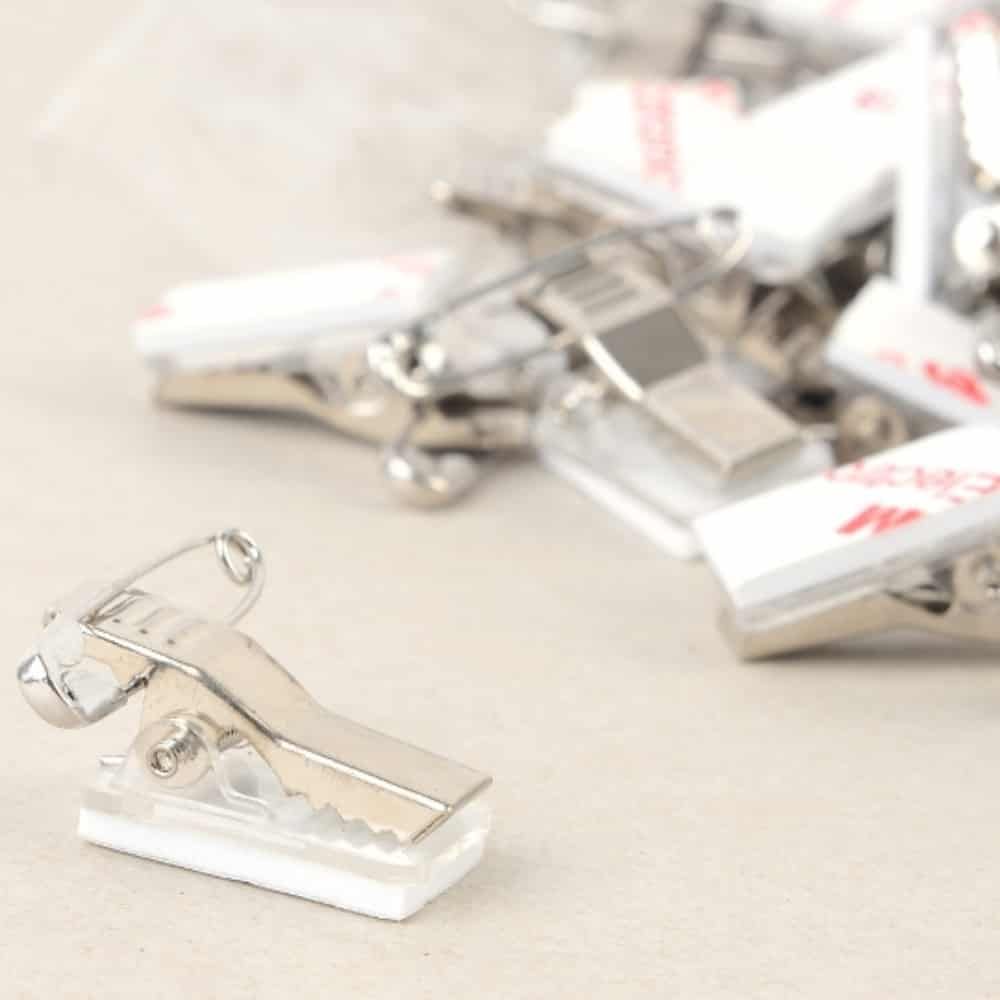 붙이는 집게핀 100개입 명찰핀 사원증홀더