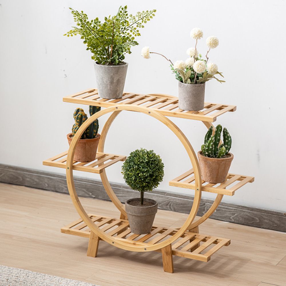 곡선형 대나무 49cm A 화분진열대
