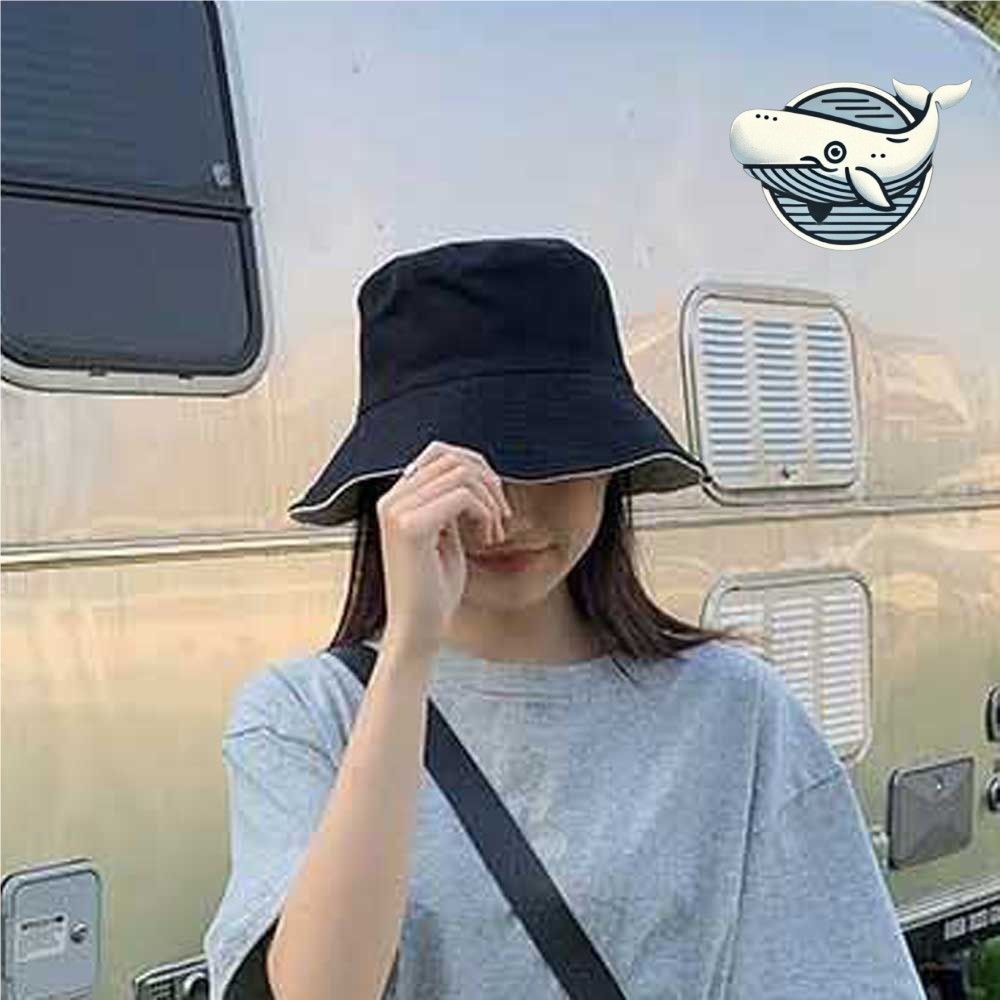 여행용 배색 벙거지모자 남녀공용 와이드챙
