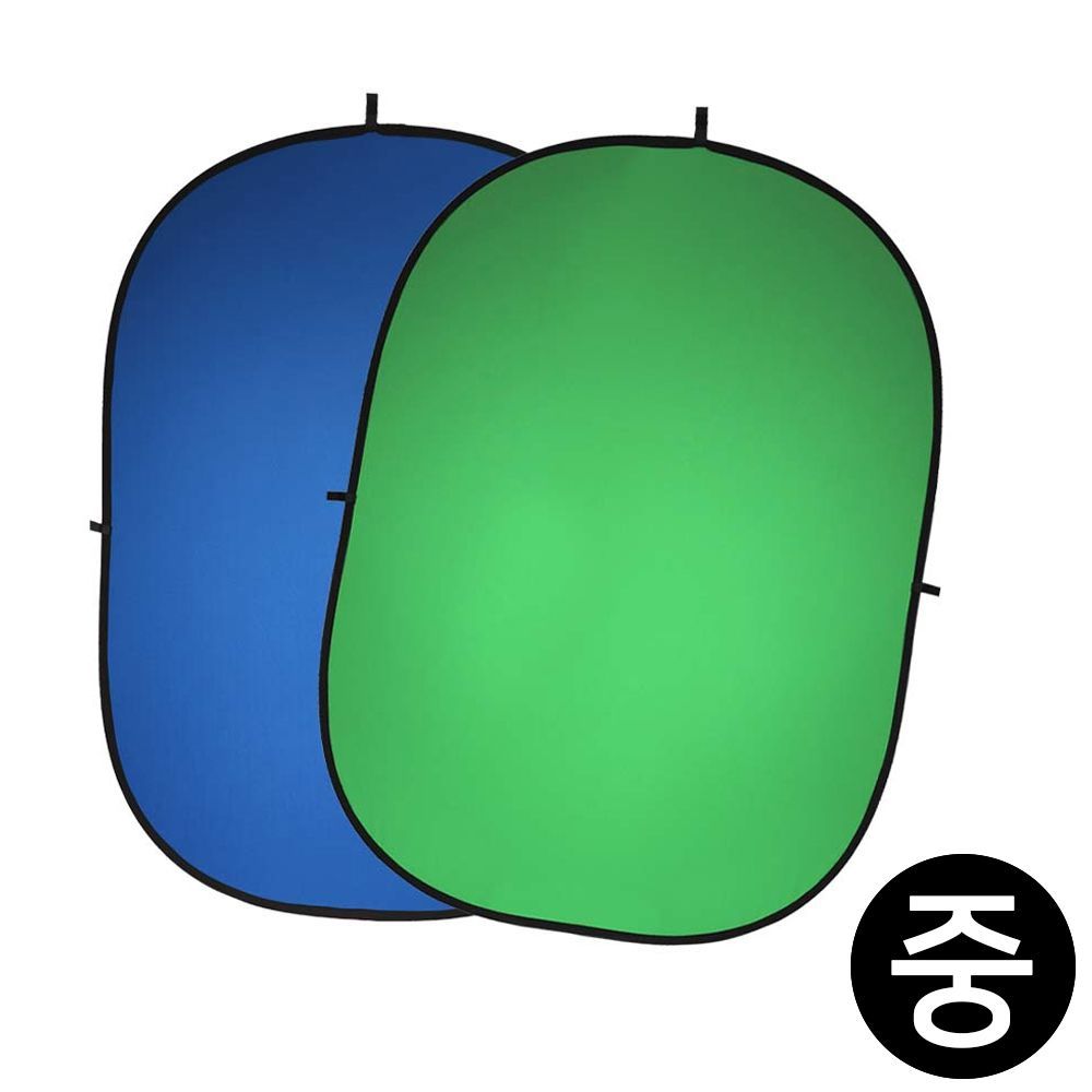 촬영장비 포터블 크로마키 배경(그린 블루 양면)(중)