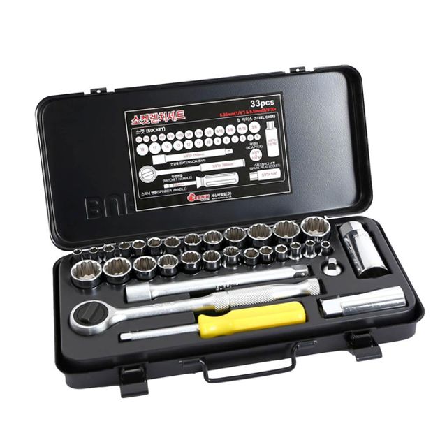 세신 6각12각 소켓렌치세트 1/4x3/8DR(in) 33pcs