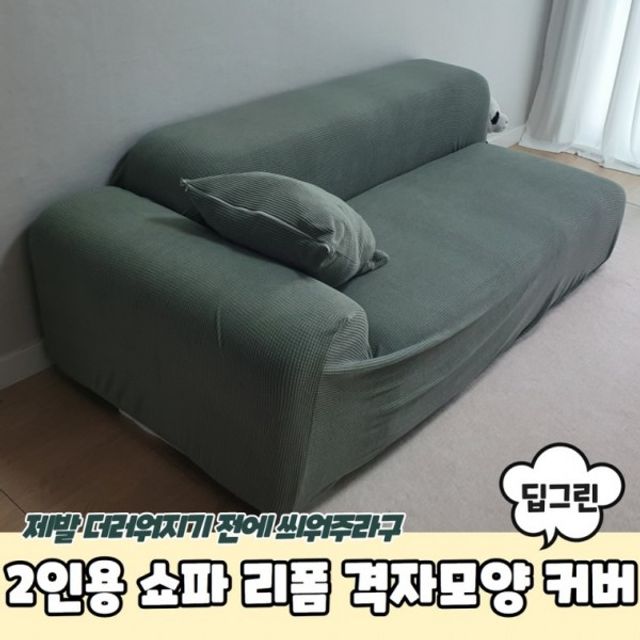2인용 소파 커버 예쁜 리폼 쇼파 덮개