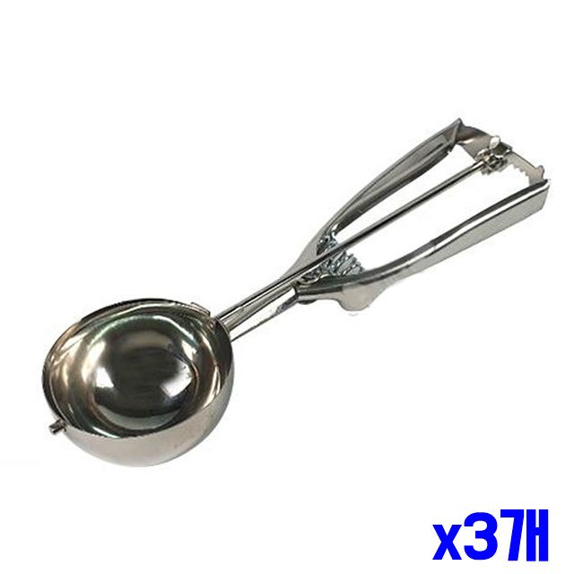 아이스크림 x3개 스텐재질 스쿱 중형 감자샐러드