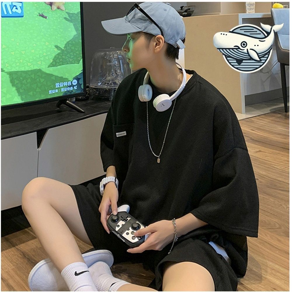 편안한 남성 트레이닝 여름 스타일 반팔과