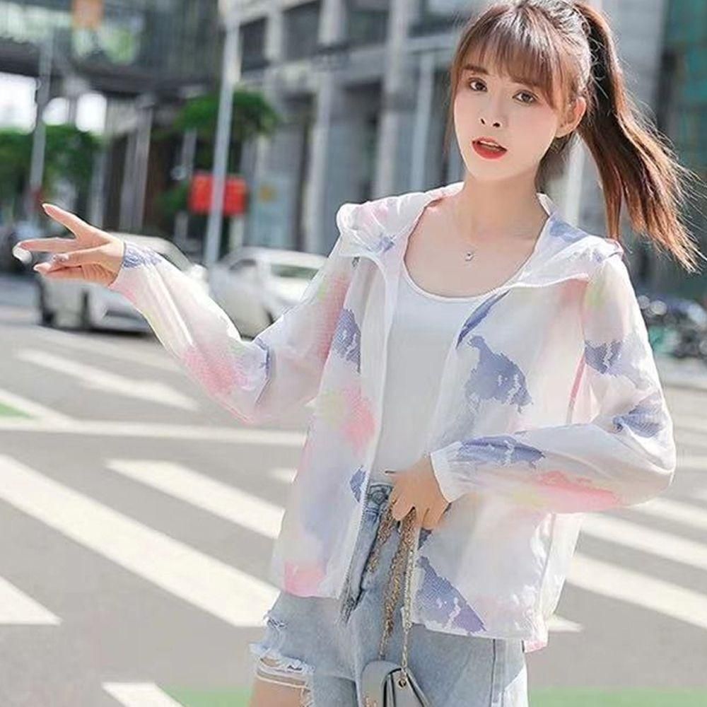 비치 장마철 여름 점퍼 후드 여성 아우터 집업