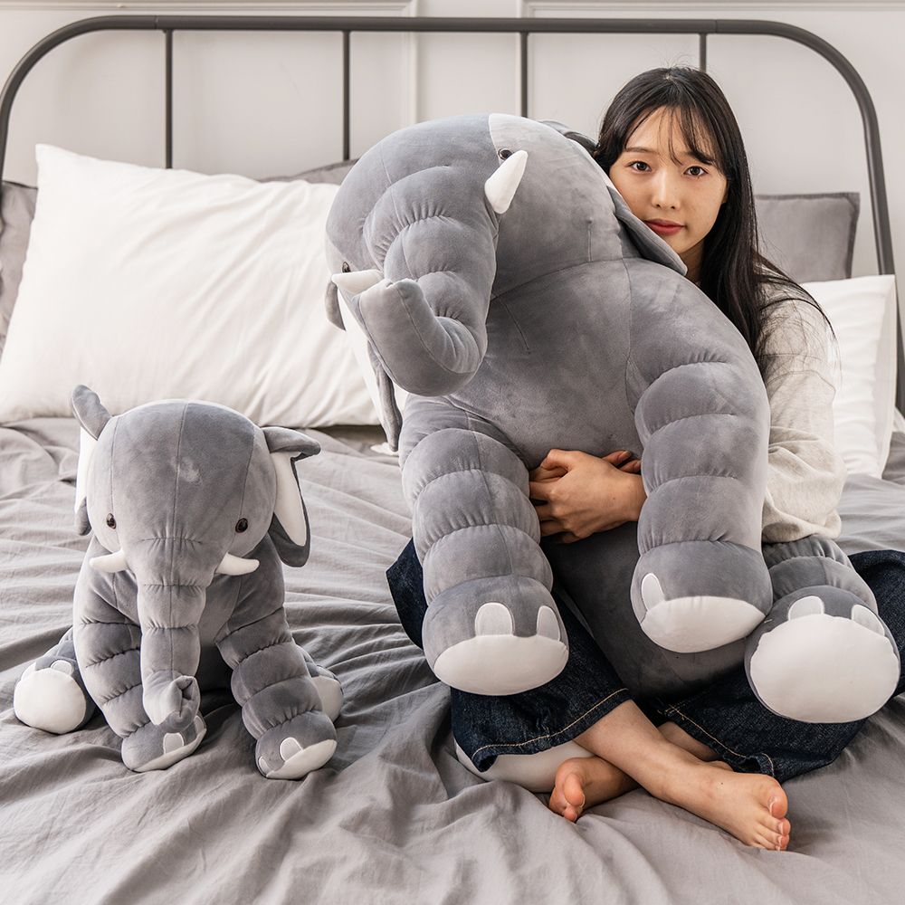 토이웍스 KC인증 행복코끼리 수면 애착 인형 80cm