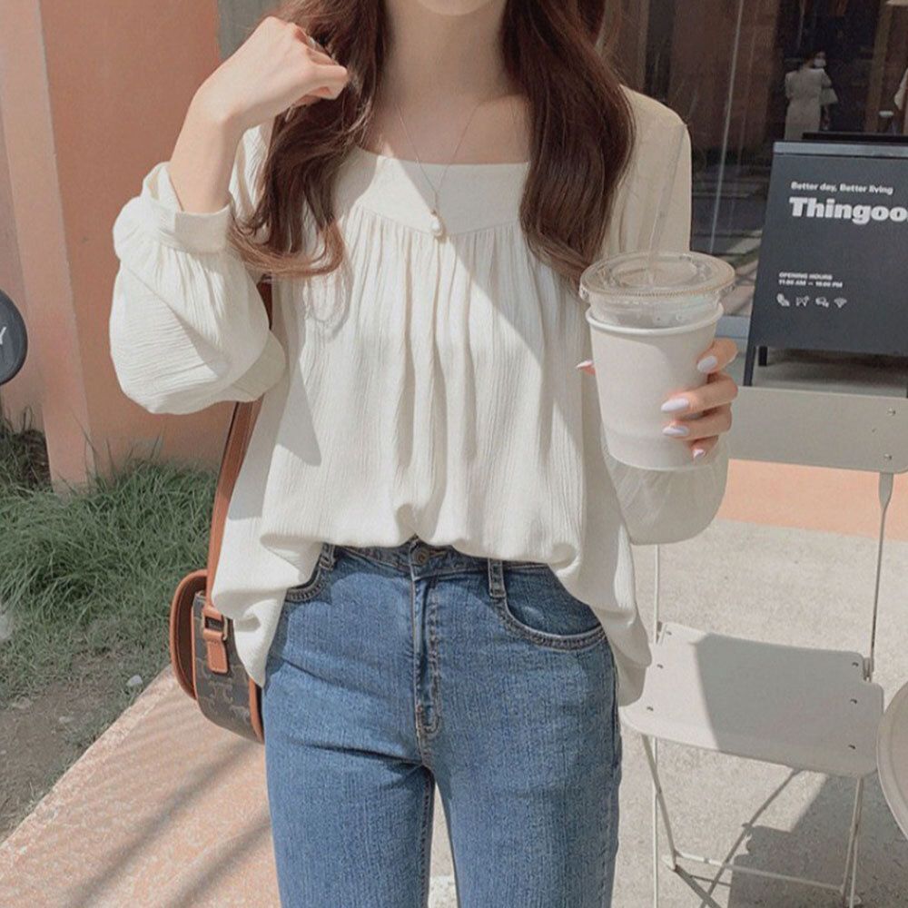 러블리 인기 스퀘어 넥 블라우스 추천