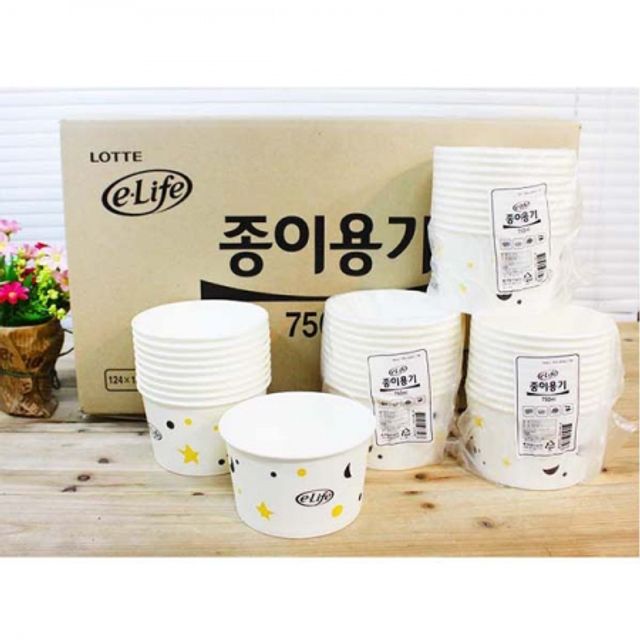 BOX 이라이프 종이용기 (750cc) 10P 320개입 일회용기