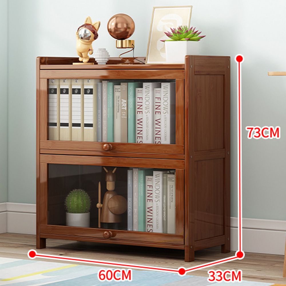 대나무 3단 월넛 아크릴 60cm 수납장