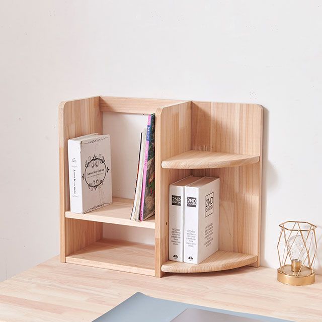 alarma 삼나무 2단 코너형 책장 550