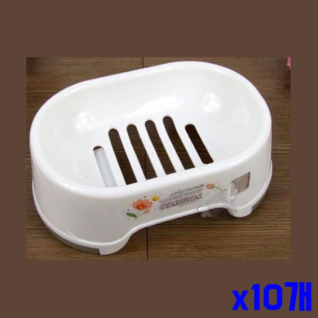 비누케이스 x10개 비누홀더 높은형 플라워 2색상 비누