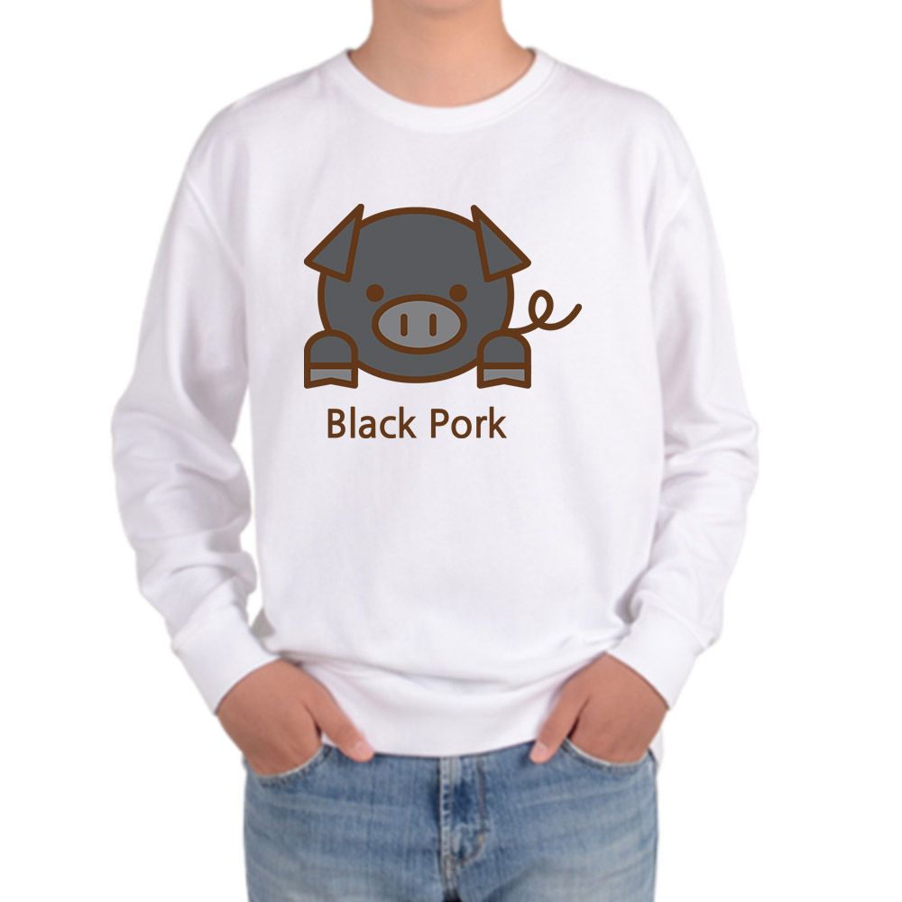 기모맨투맨 BLACK PORK 흑돼지 제주 돼지 디자인