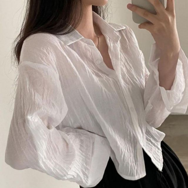 여자 소재 얇은 기본 짧은 데이 기장 여름 외출 휴가