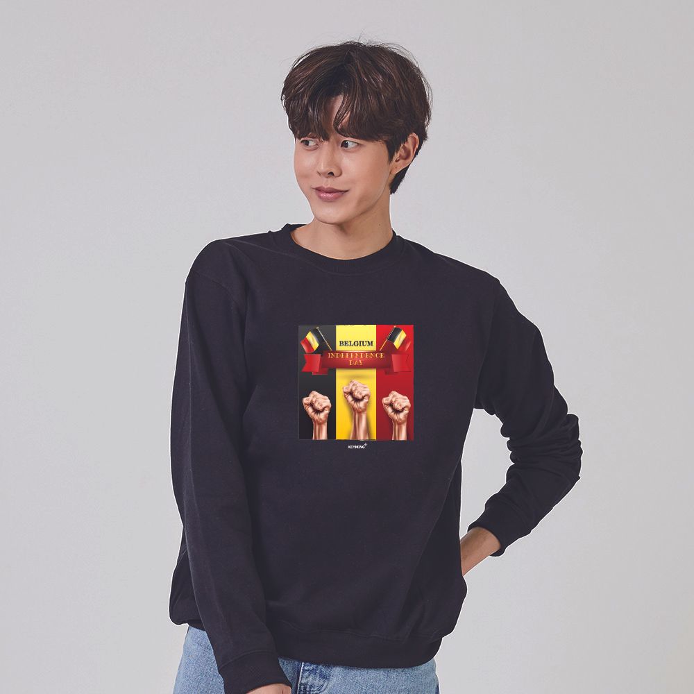 키밍 벨기에국기 독립 기념일 맨투맨 후드티