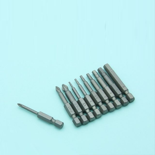 오미 십자 육각비트세트 PH0 H1.5-H6 50mm 10pcs