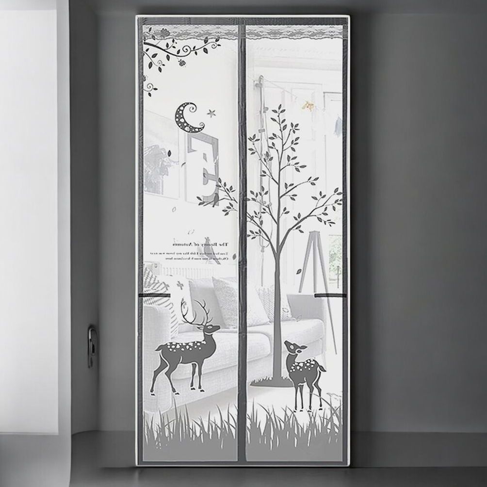 게더릭 사슴 문 모기장 (90x210cm) (그레이)