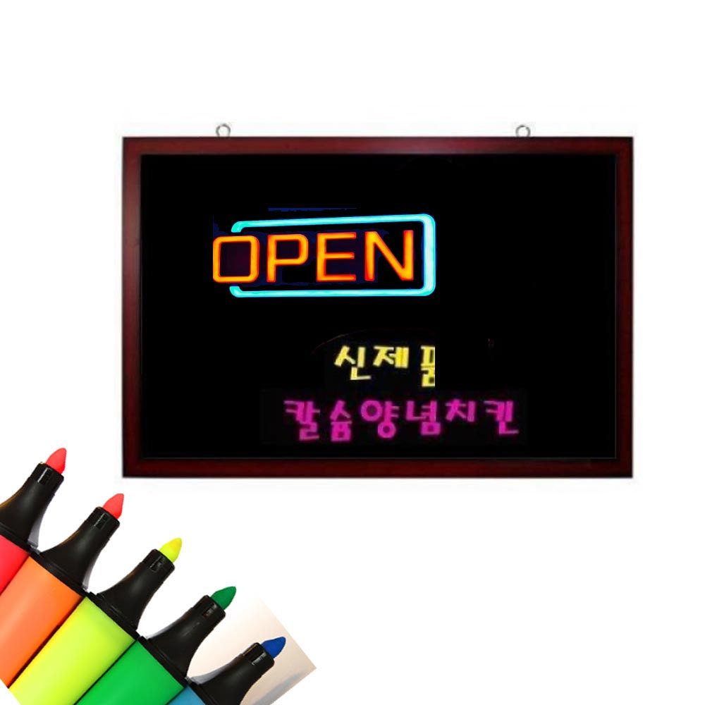 식당 벽 메뉴판 블랙보드 게시판 자석 칠판 120-60