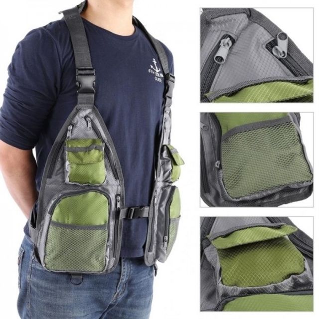 배달 낚시 390G 초경량 멀티조끼 GR VEST