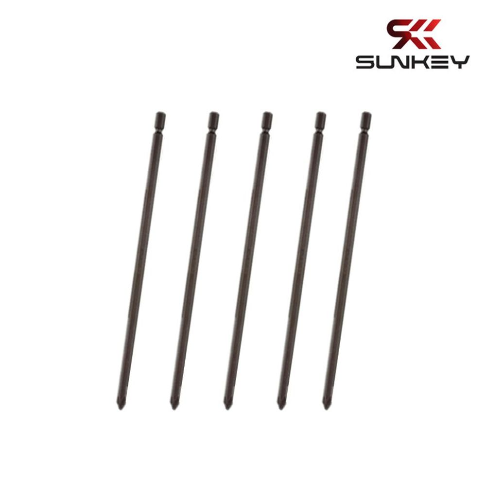 십자 임팩 육각 +PH2x6.35 200mm 단면비트 5pcs