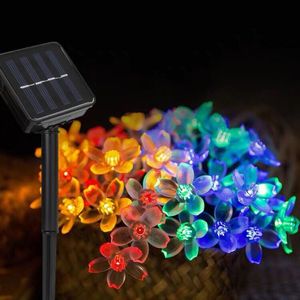아이티알,NU 태양광 LED 50구 플라워 가랜드 전구 태양광충전