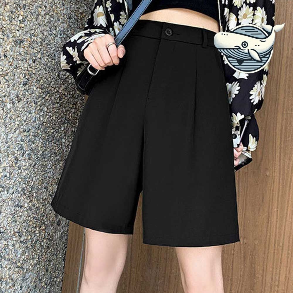 여름 캐주얼 정장 핀턱 바지 A라인 허리밴딩