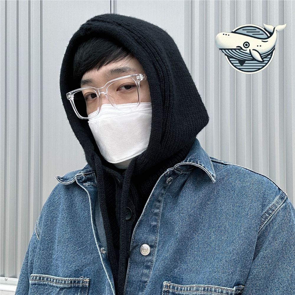 가벼운 니트 후드 바라클라바 따뜻한 겨울