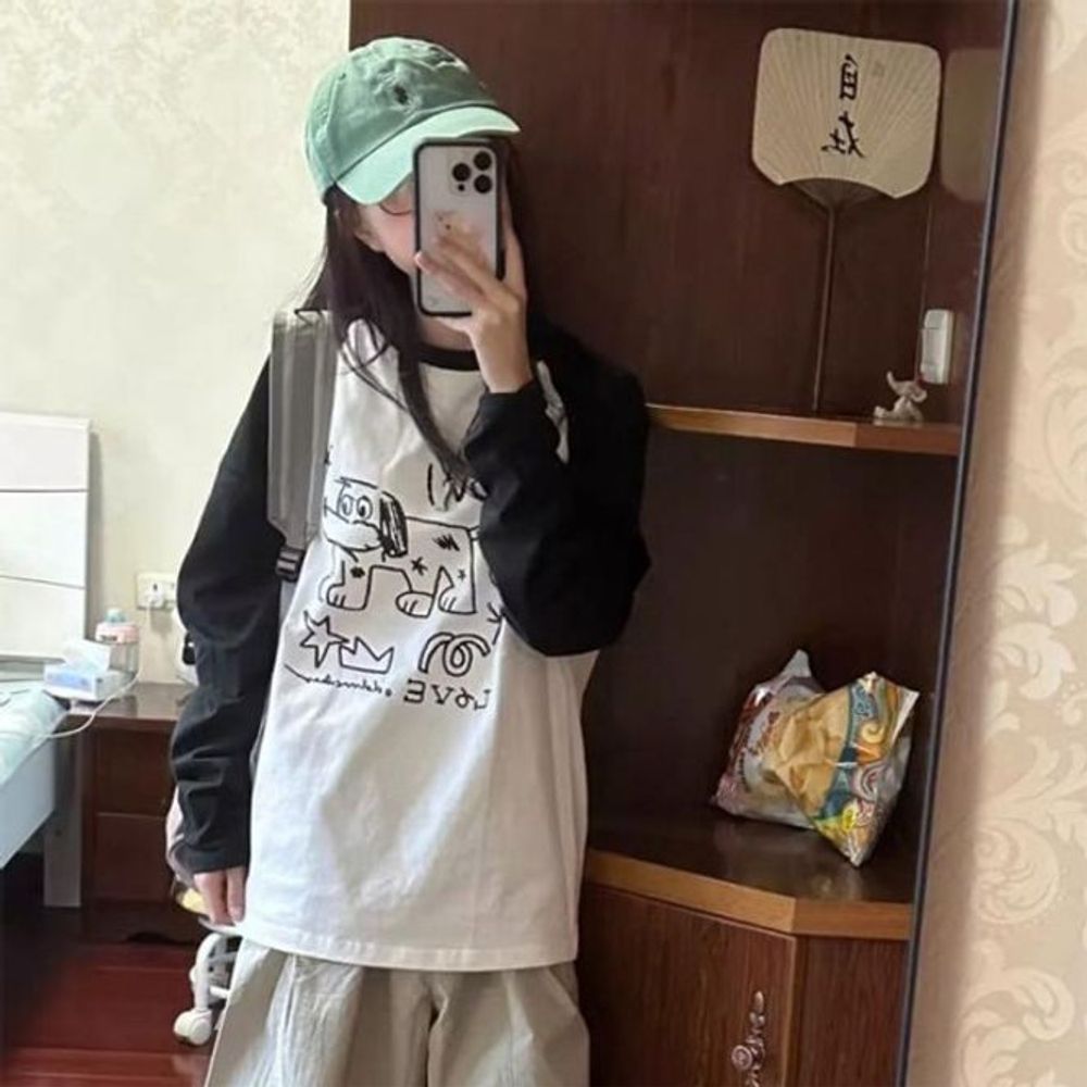 캐주얼/여성티셔츠 귀여운프린트 귀여운프린트 여