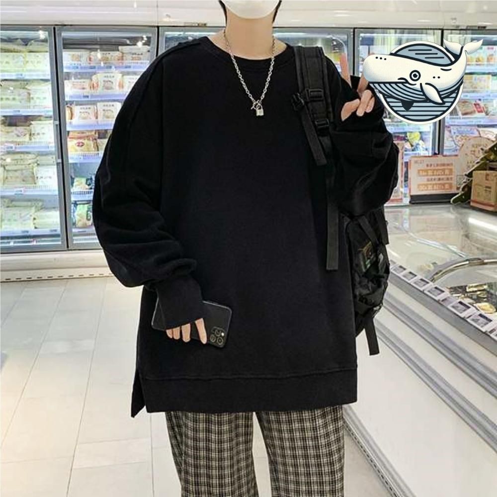 편안한 오버핏 긴팔맨투맨 핑거홀 캐주얼