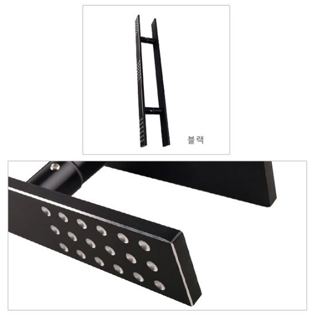 매장 가게 상점 출입문 강화 유리문 손잡이 선택 블랙