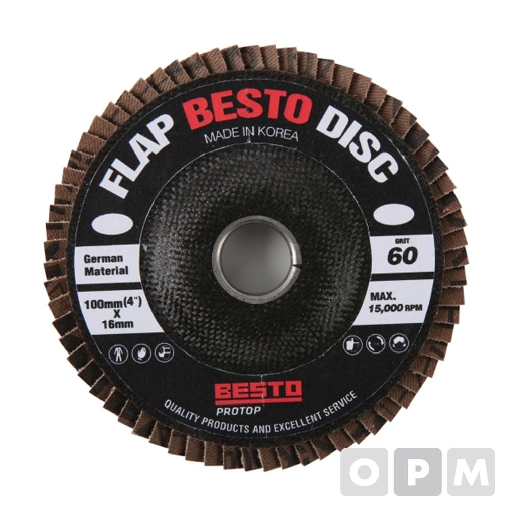플랩  휠 페이퍼 BESTO-연마/B-FD320/100EA