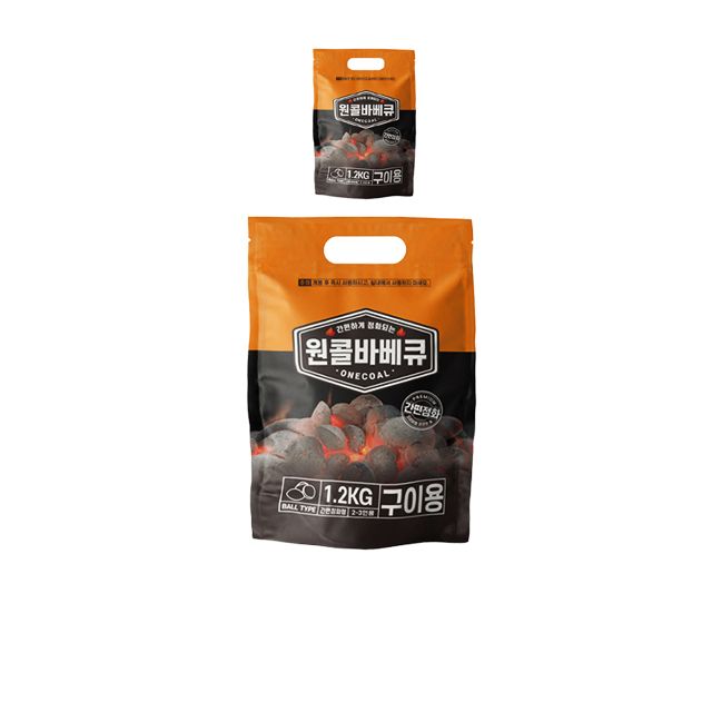 열기가 오래 지속되는 착화형 바베큐숯 1.2kg X 2개입