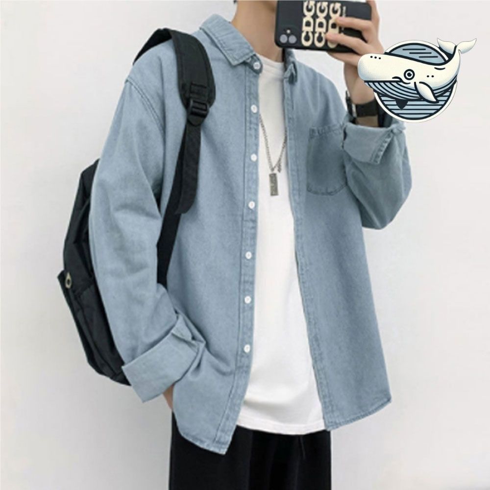 여름 데님 아우터 오버핏 캐주얼 남성 청남방