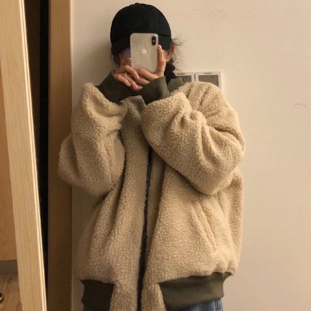 점퍼 양털자켓 후드티 플리스 항공 양털 털 뽀