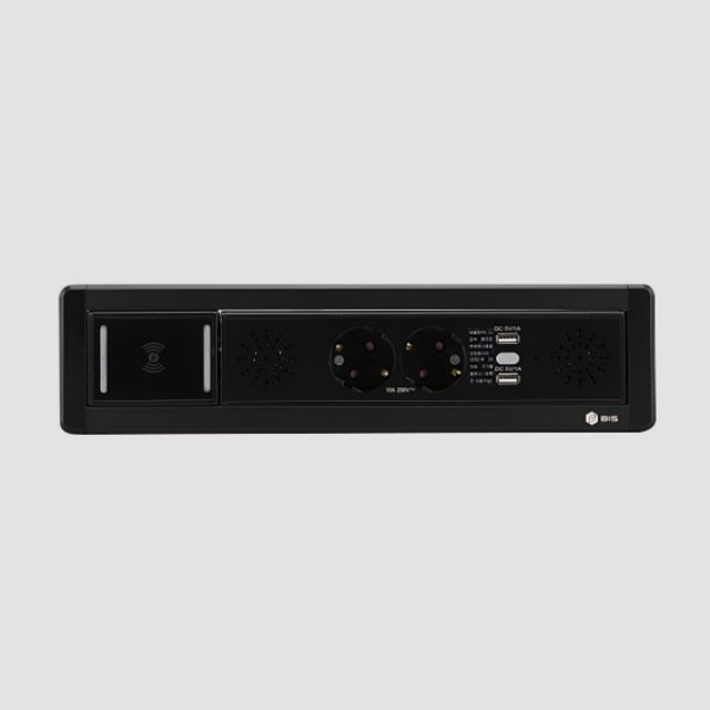 가구 매입콘센트 BID-202MWBT 블랙 직사각