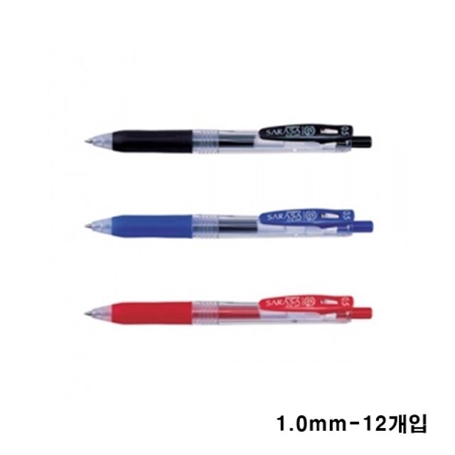 젤잉크볼펜 수성잉크볼펜 사무용볼펜/1.0mm/12개입