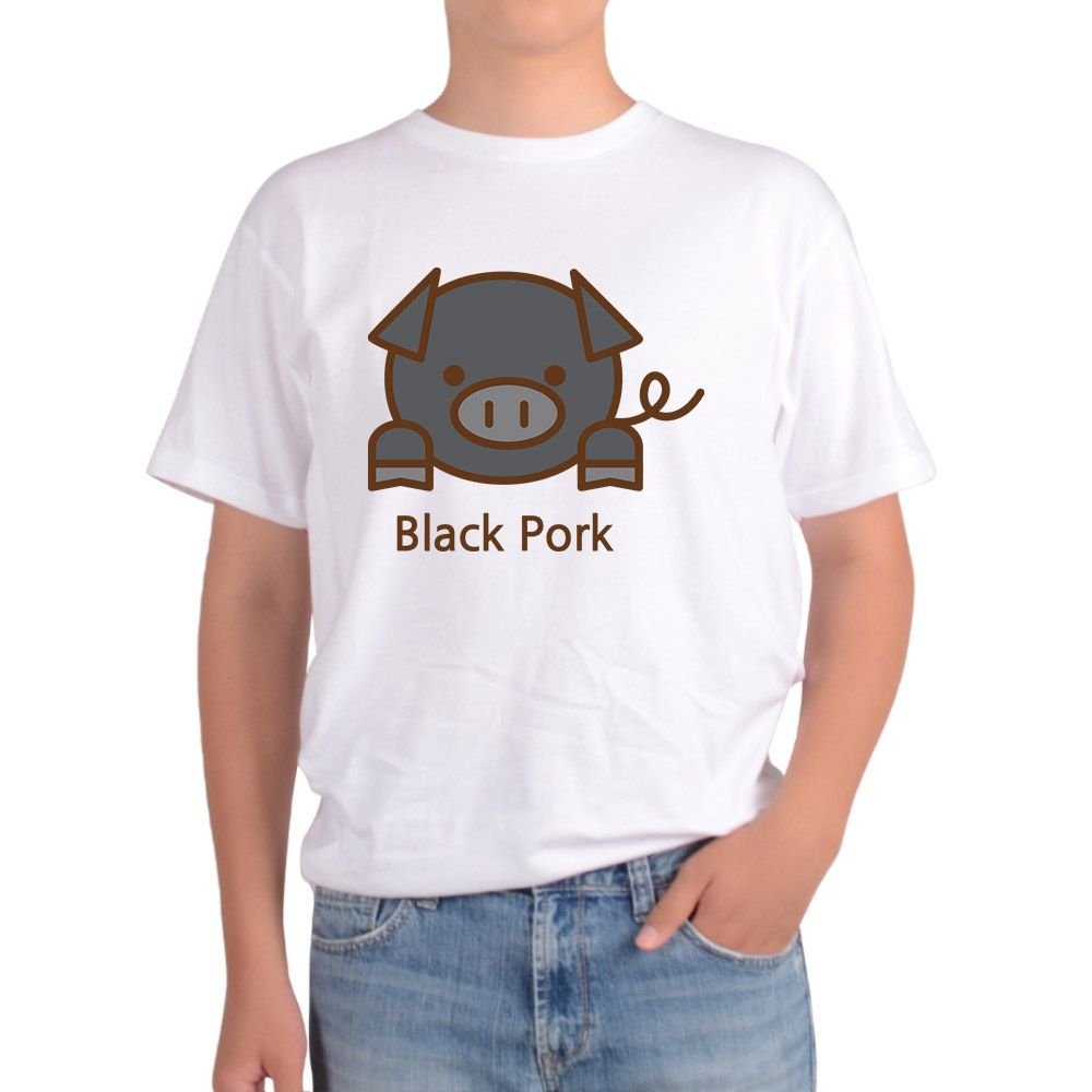 기능성반팔 BLACK PORK 흑돼지 제주를 담은 돼지