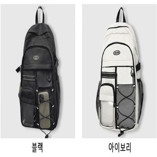 디자인 백팩 일상 다용도 수납 다수 포켓 매쉬 소지품