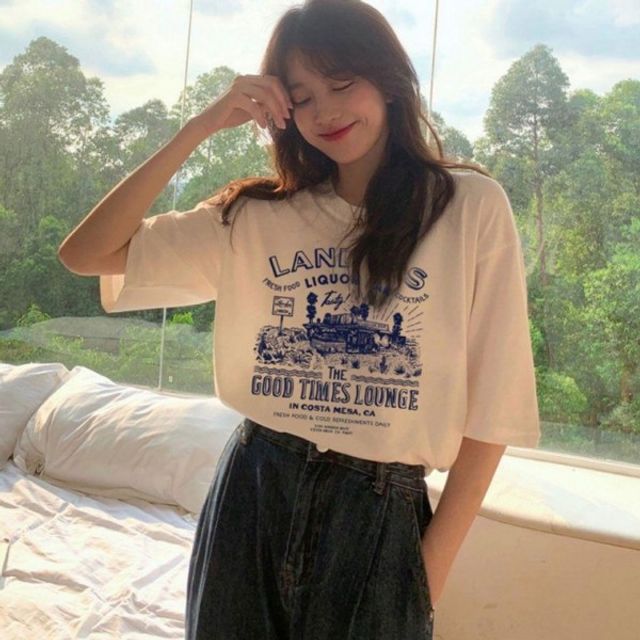 여성 루즈핏 티셔츠 기본 랜더스 데이 캐주얼 여름 빈