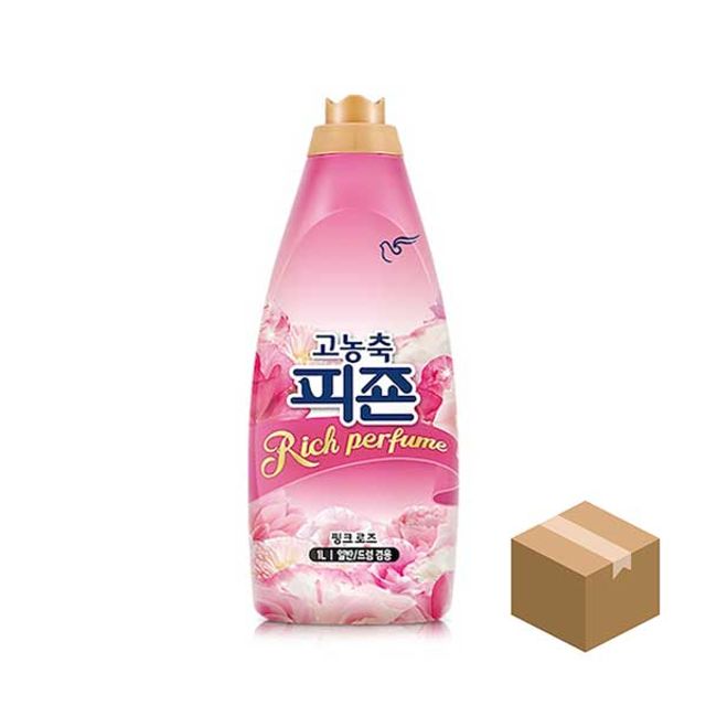 피죤 1L 고농축 섬유유연제 핑크로즈 X 12개 BOX