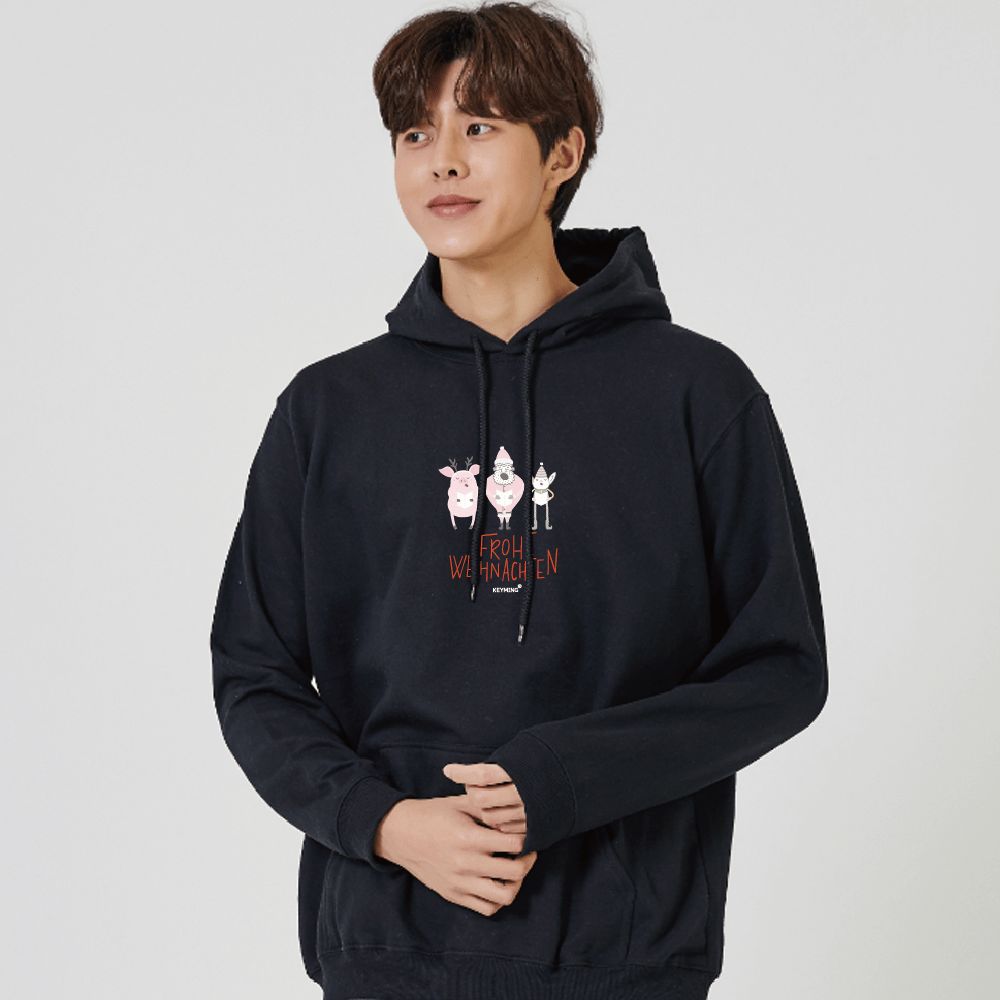 키밍 산타 루돌프 캐롤 맨투맨 후드
