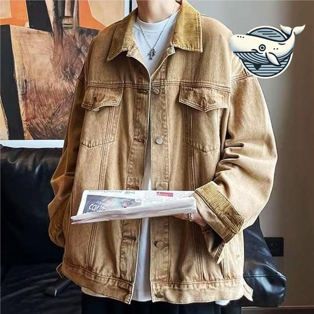 봄가을 캐주얼 빅사이즈 오버핏 데님 코튼 자켓